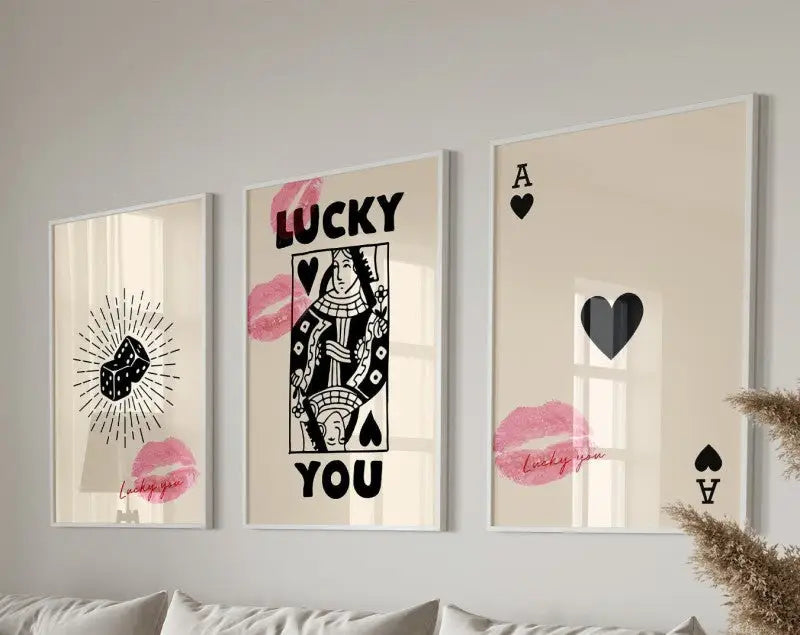 Retro beige and brown wall art posters set living room decor