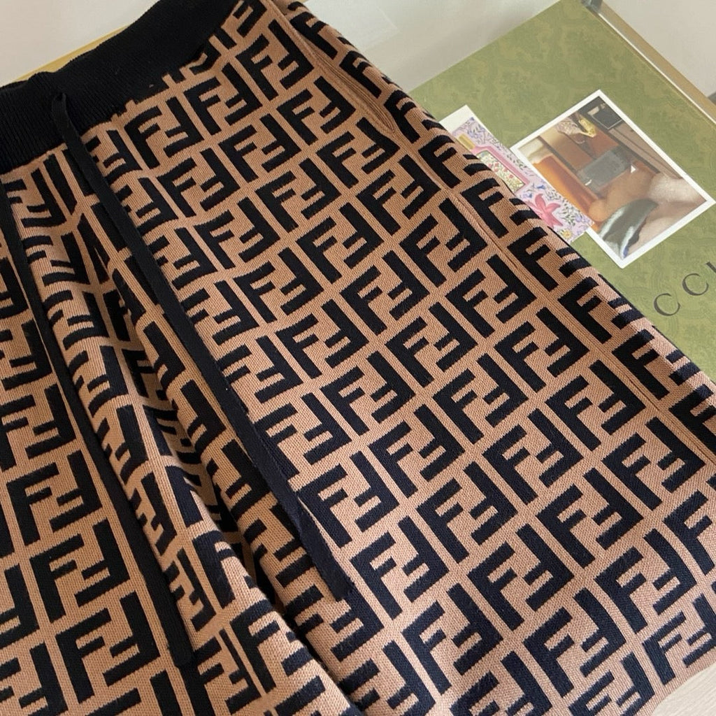 Fendi Monogram Knitted Casual Shorts