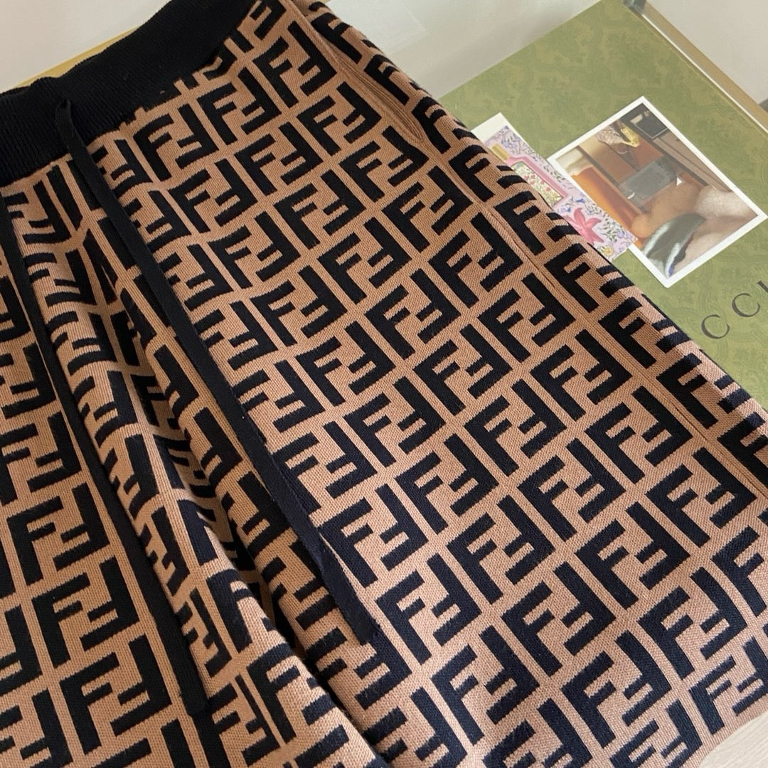 Fendi Monogram Knitted Casual Shorts