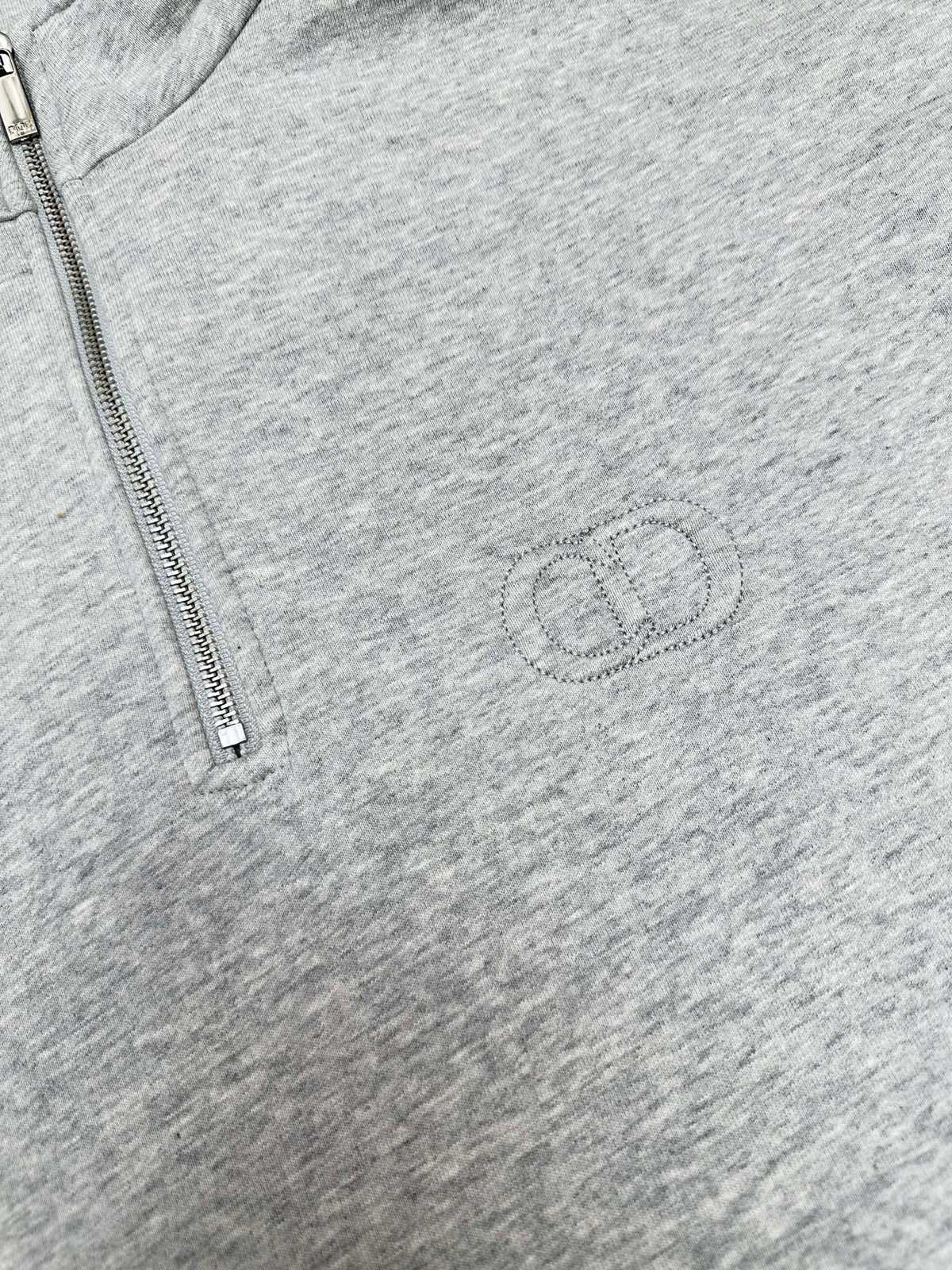 Dior Half-Zip Embroidered Sweater