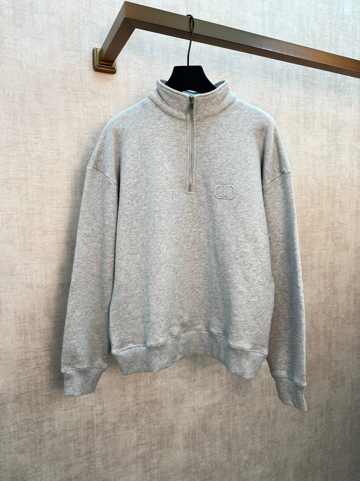 Dior Half-Zip Embroidered Sweater