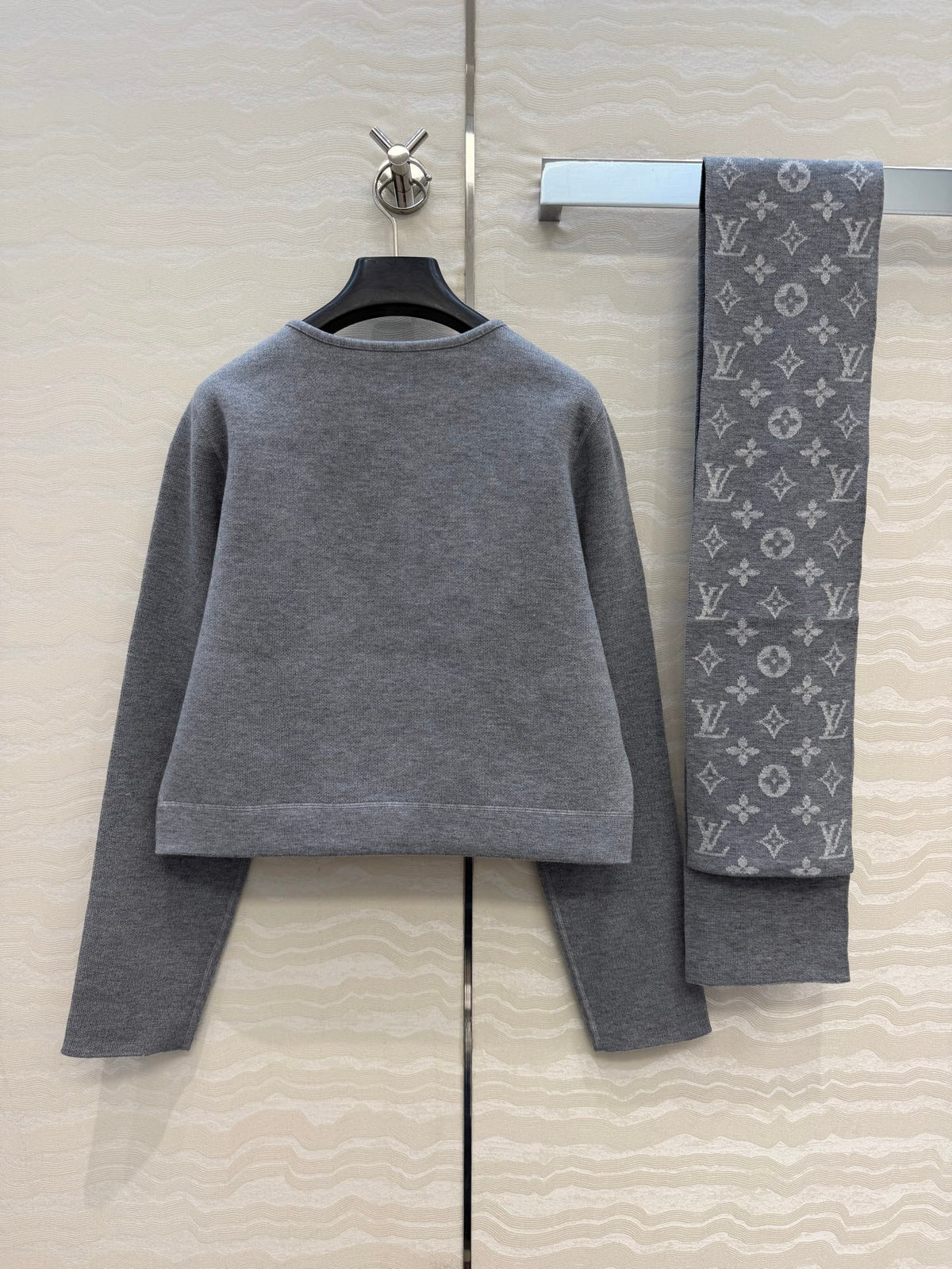 LV Monogram Inlaid Two-Tone Patterned Jacket Women's