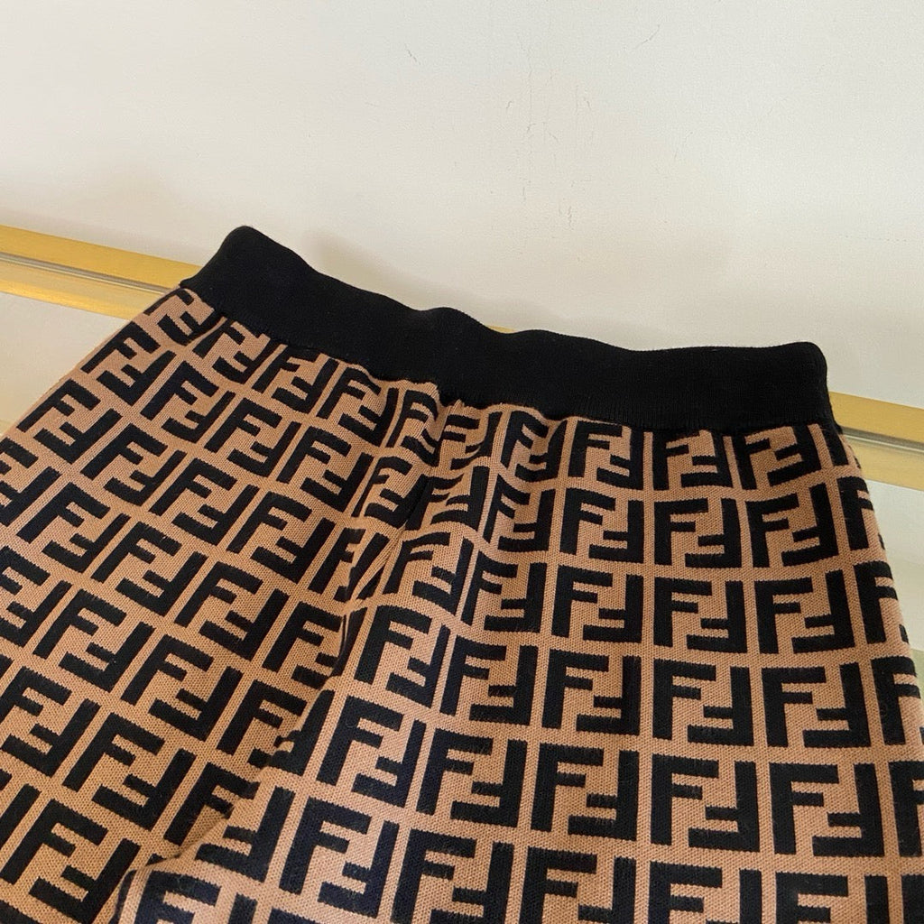 Fendi Monogram Knitted Casual Shorts