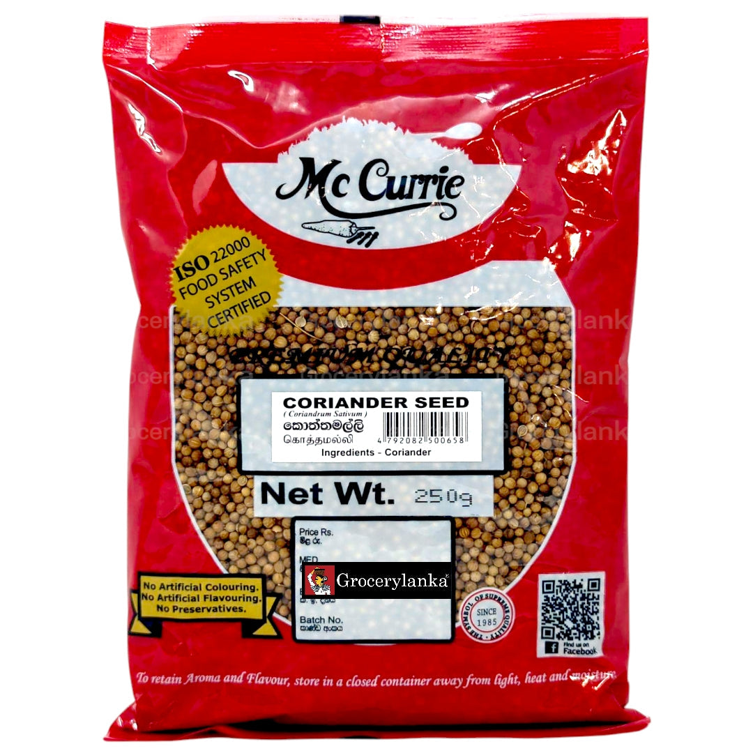 McCurrie Coriander Seed 250g – Fresh, Aromatic Sri Lankan Spice - World Safari Shops