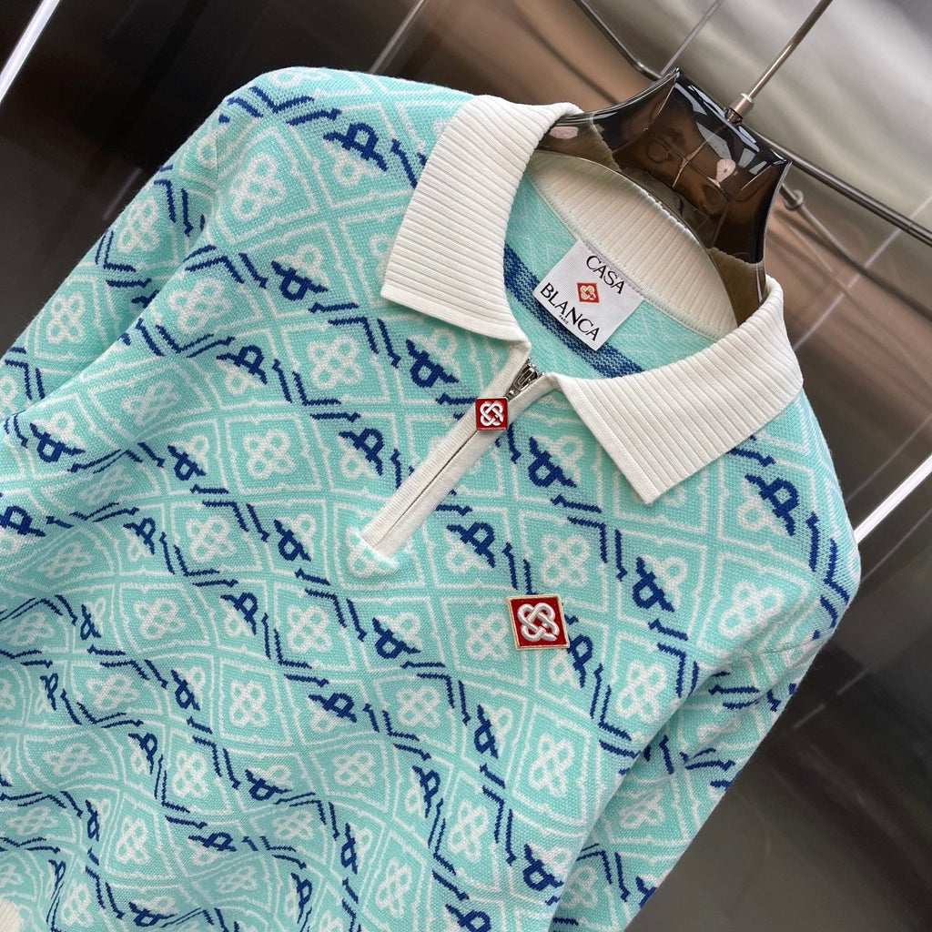 Casablanca Long-Sleeved Polo Shirt