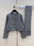 LV Monogram Inlaid Two-Tone Patterned Jacket Women's