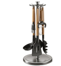 Rotating Kitchen Utensil Holder with 8 Hooks