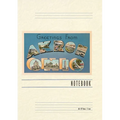 Vintage Lined Notebook Greetings from Akron - Paperback
