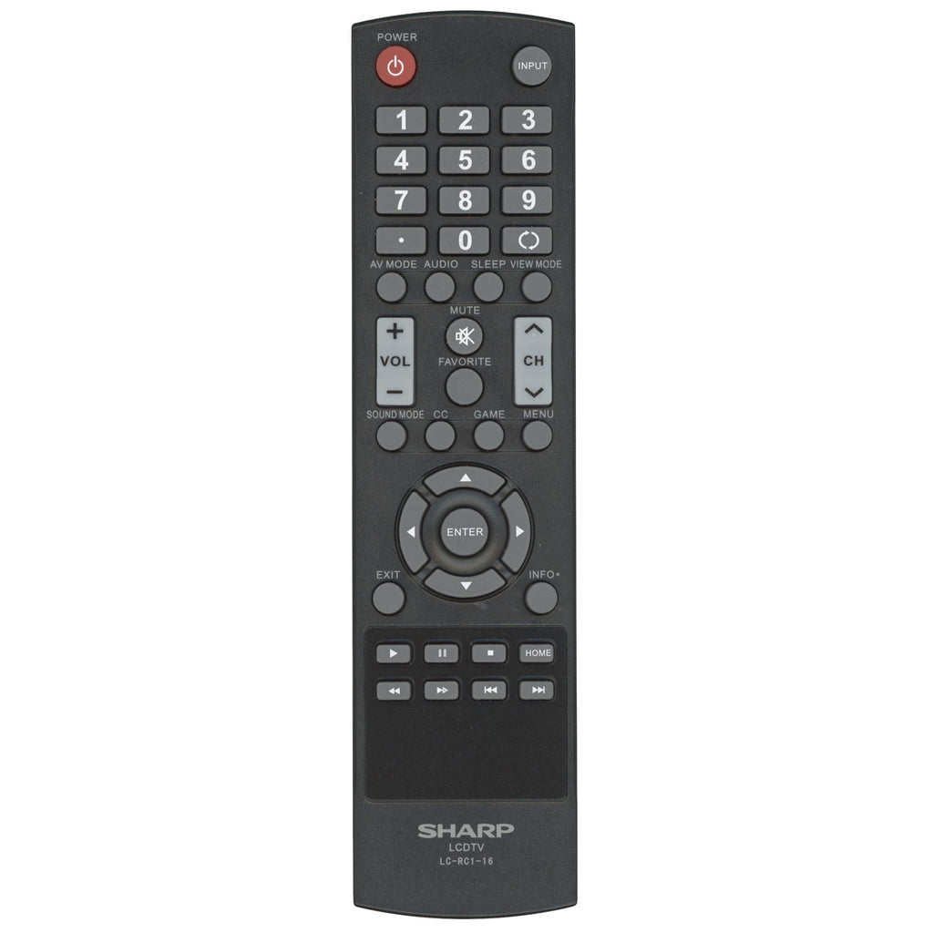 Sharp LCRC116 TV Remote Control | LC-RC1-16