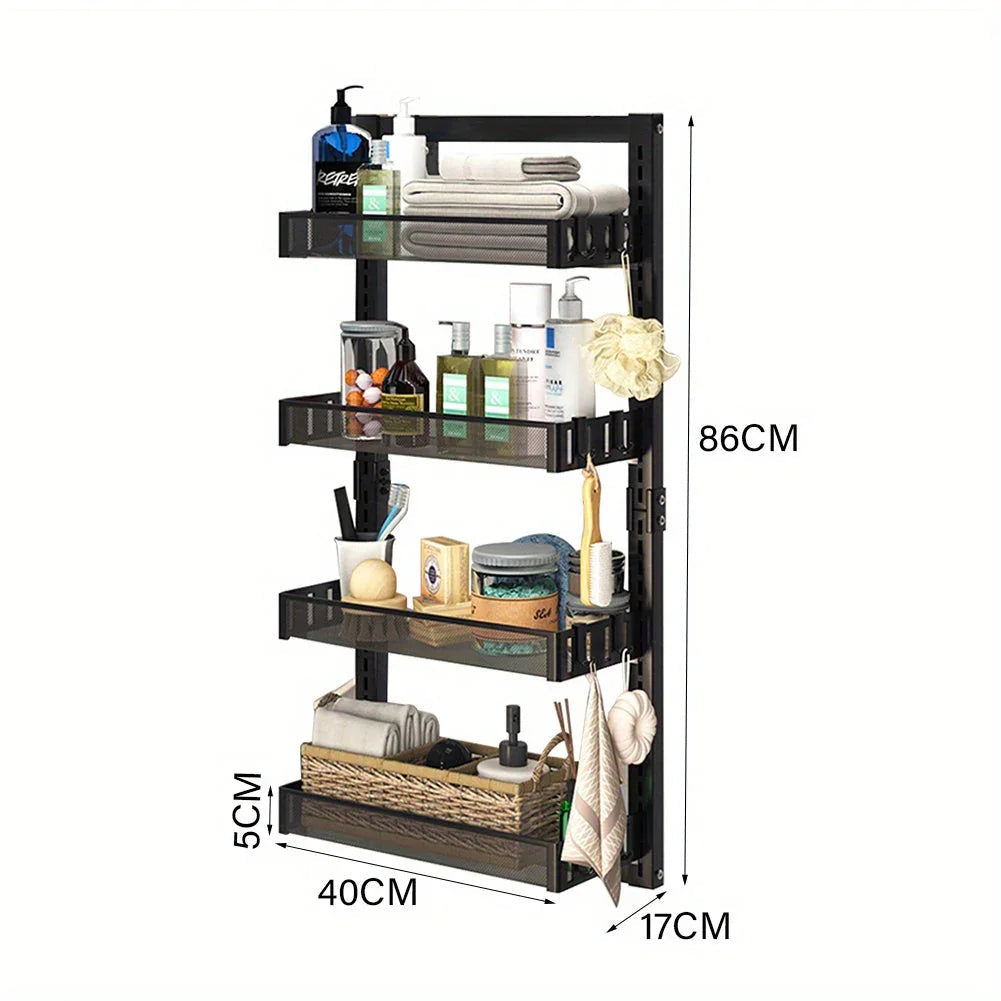 Shower Caddy - Adjustable Stainless Steel 4-Tier