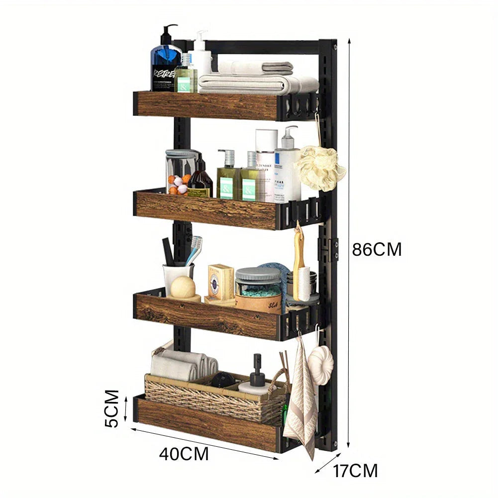 Shower Caddy - Adjustable Stainless Steel 4-Tier