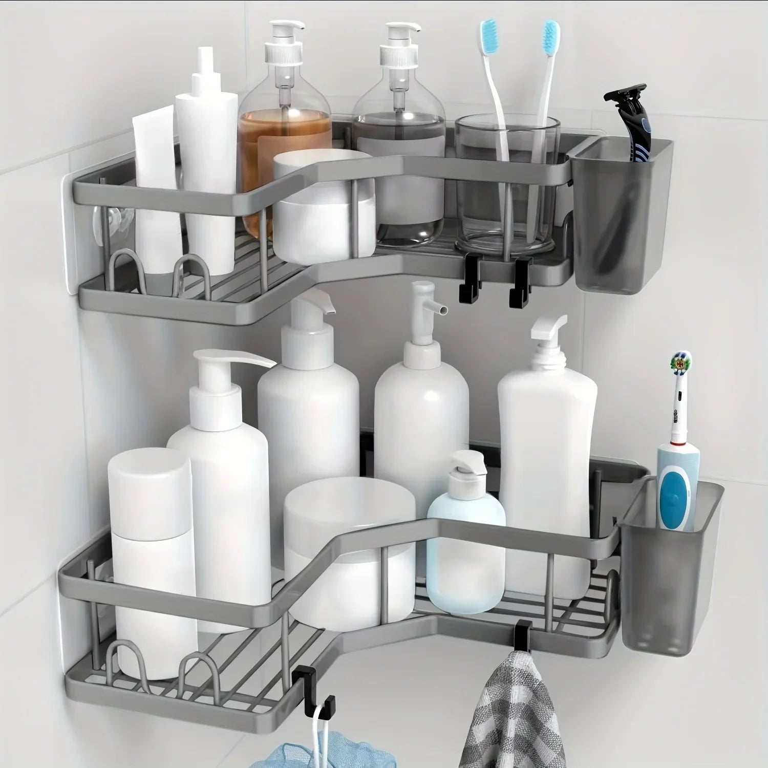 Shower Organizer - Stainless Steel 2-Pack