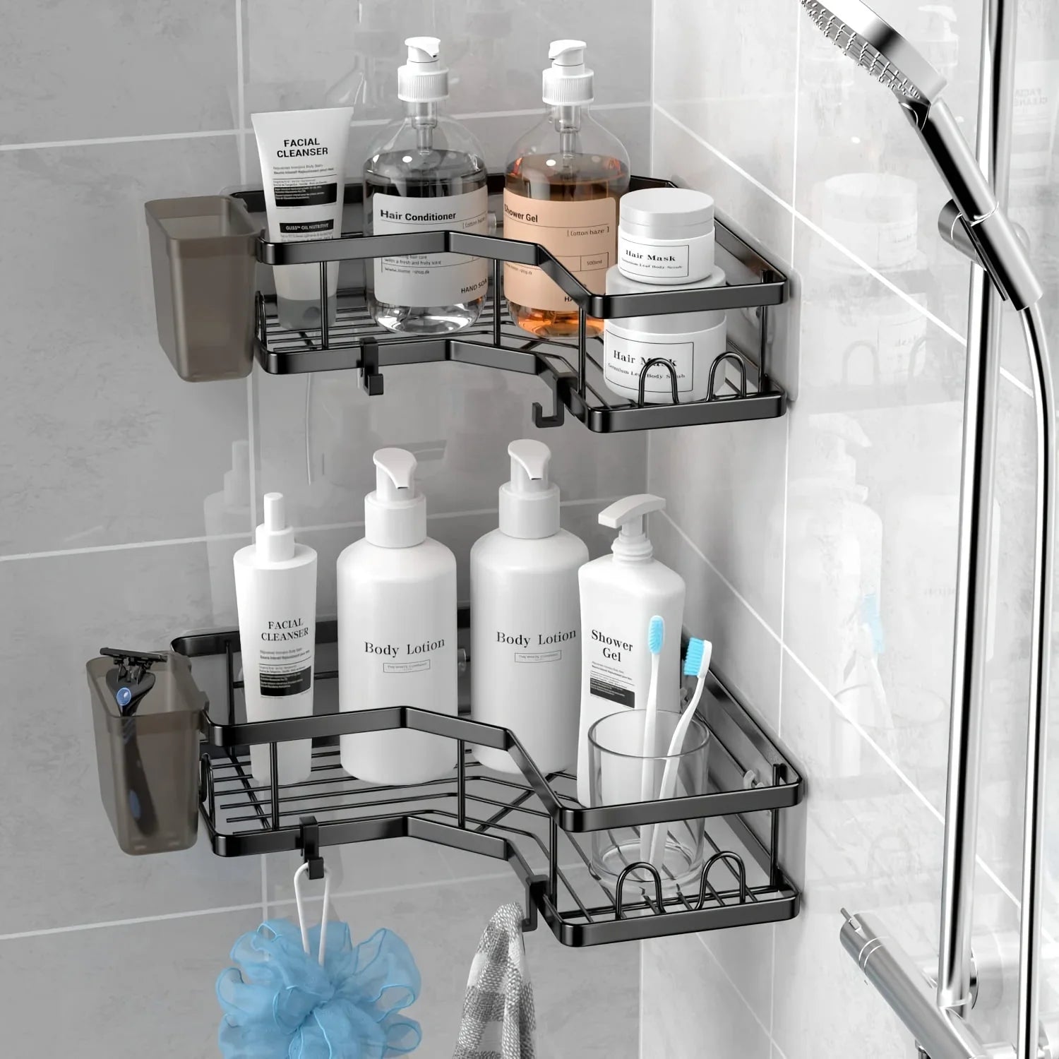 Shower Organizer - Stainless Steel 2-Pack