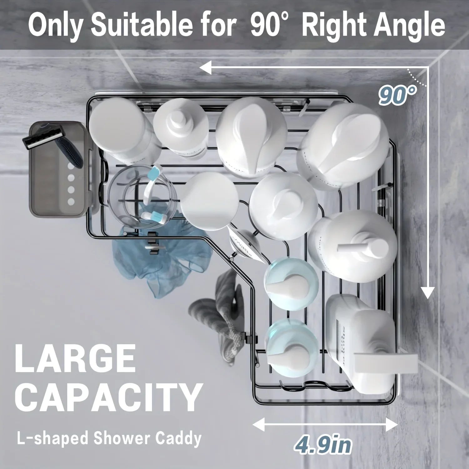 Shower Organizer - Stainless Steel 2-Pack