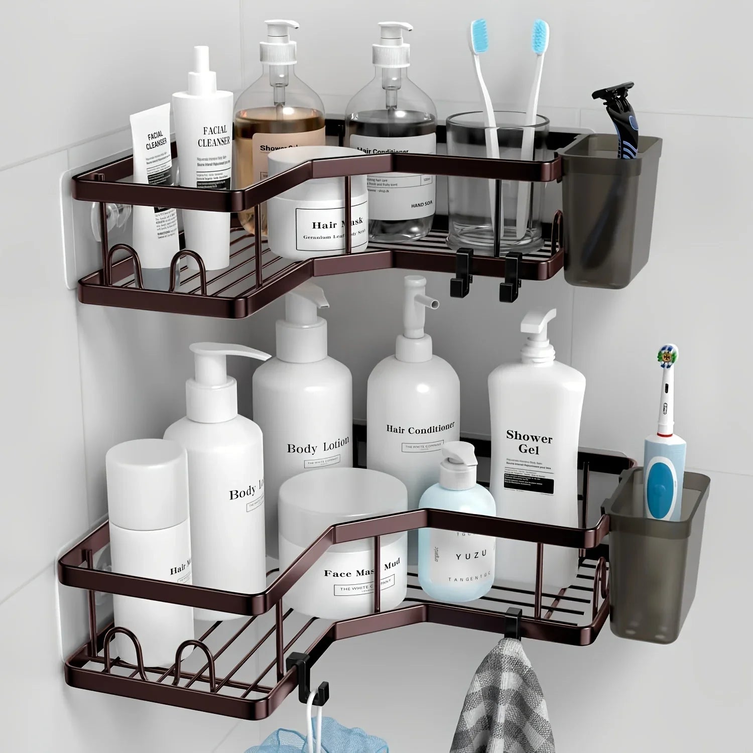 Shower Organizer - Stainless Steel 2-Pack