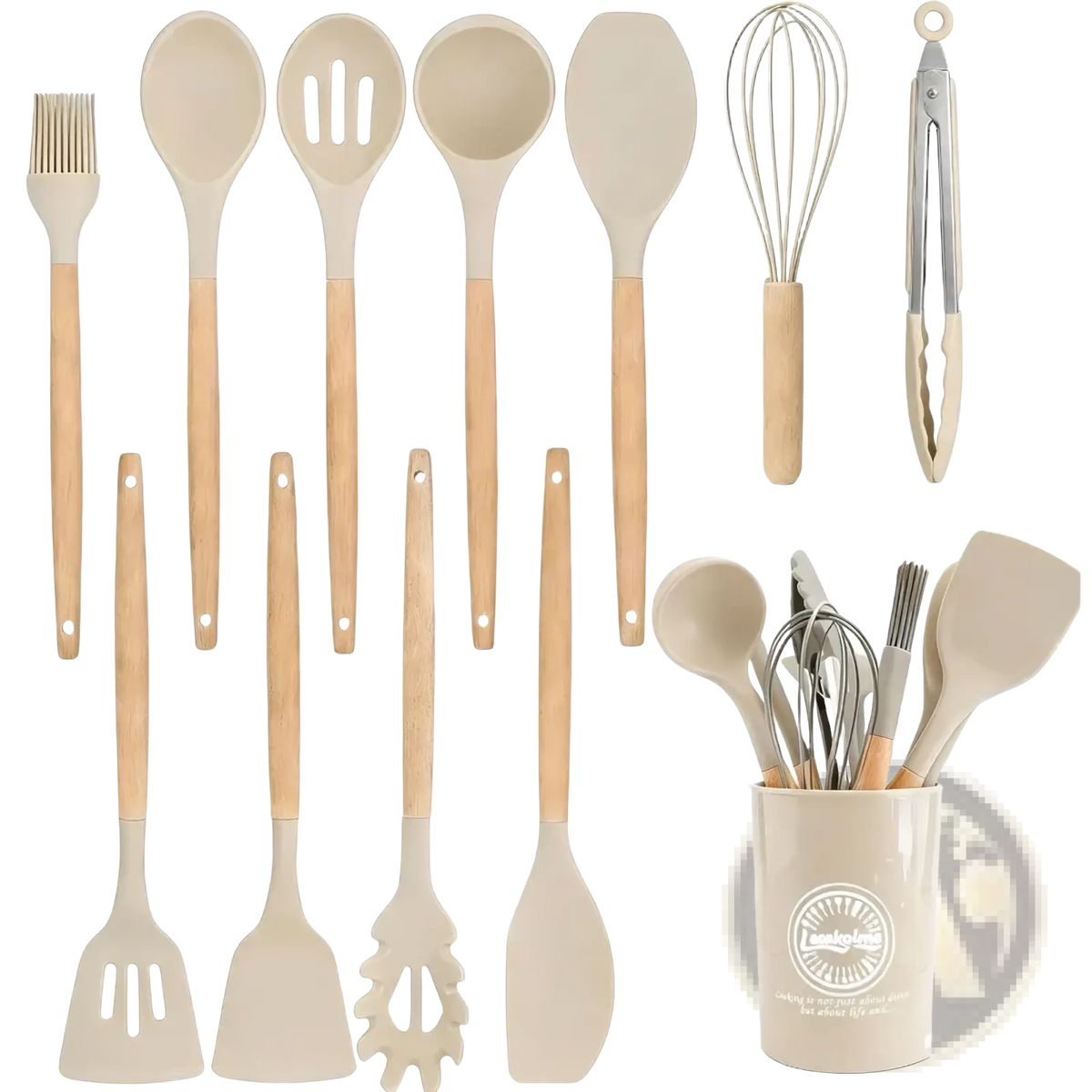Silicone Kitchen Utensils Set 14 Piece