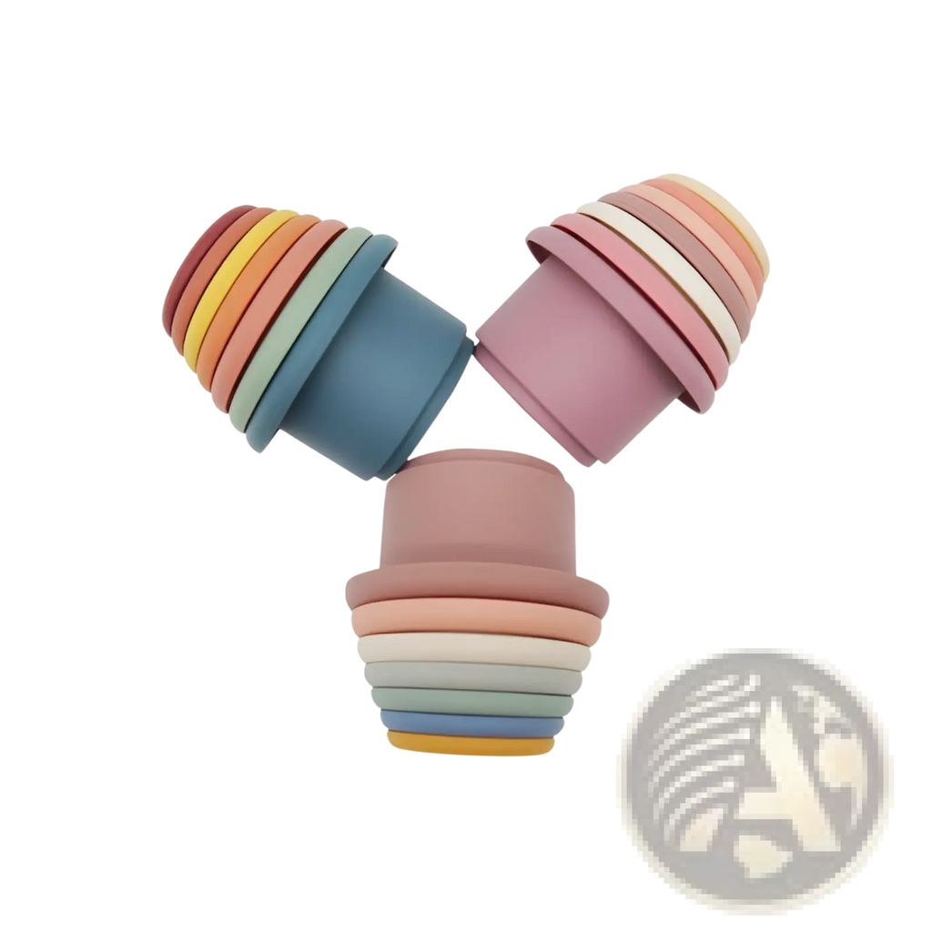 Silicone Stacking Cups Educational Nesting Baby Toy