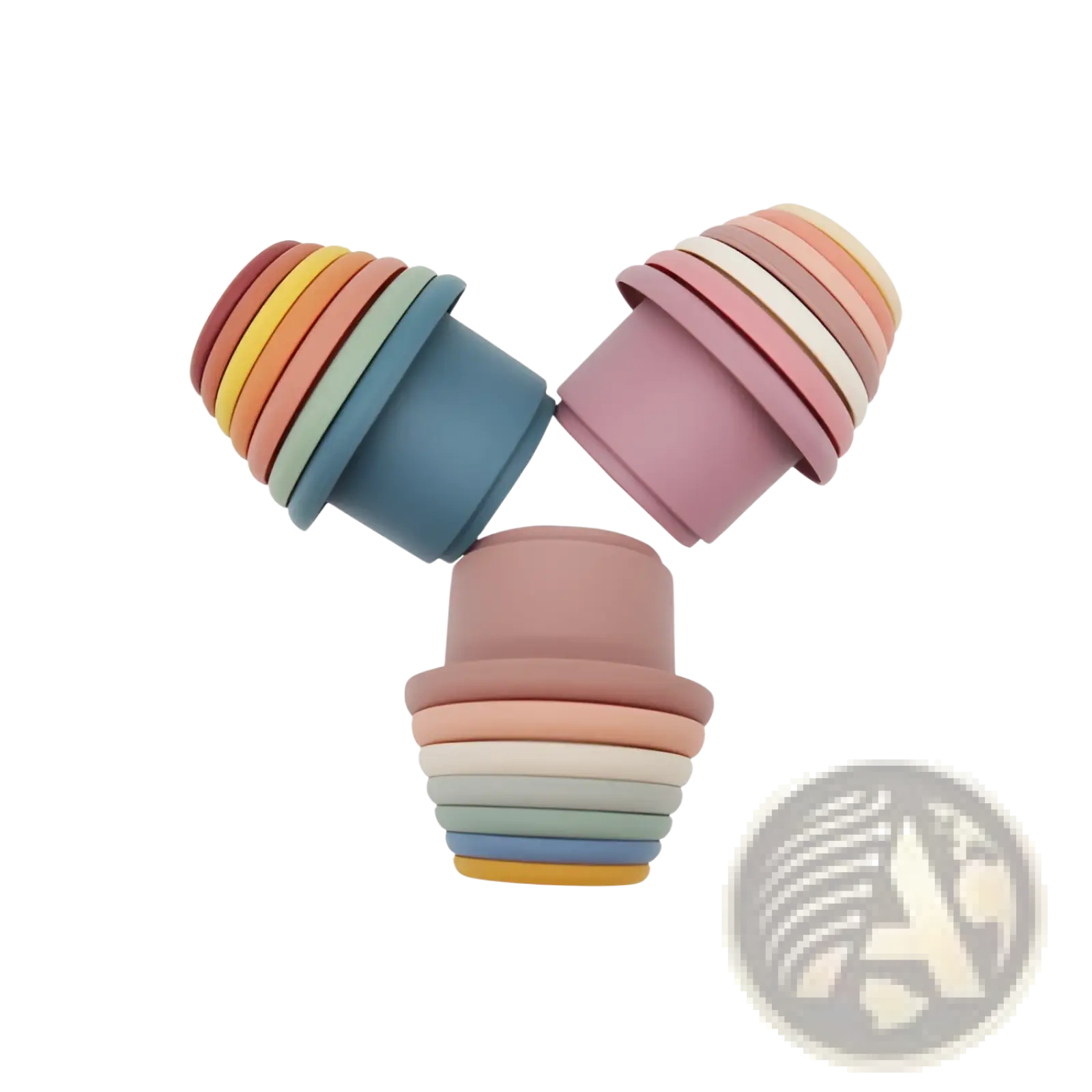 Silicone Stacking Cups Educational Nesting Baby Toy