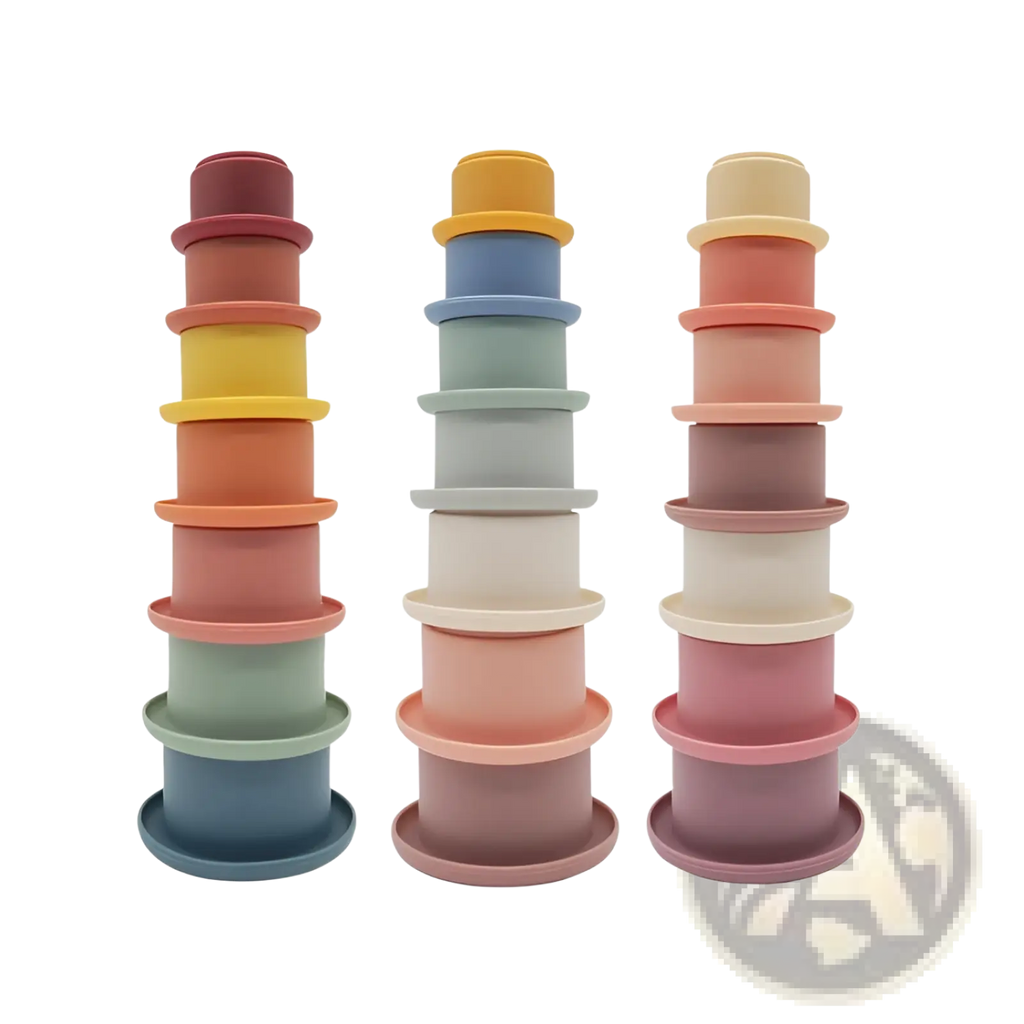 Silicone Stacking Cups Educational Nesting Baby Toy