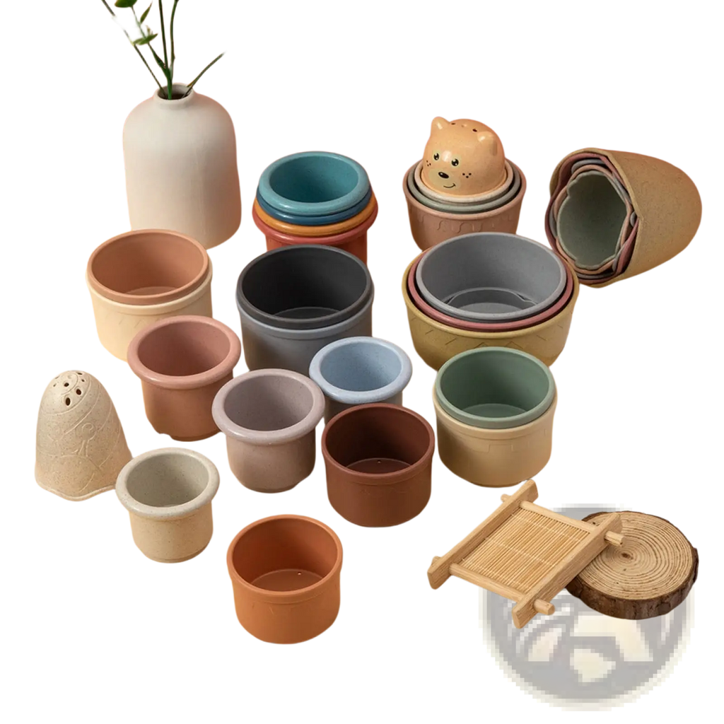 Silicone Stacking Cups Educational Nesting Baby Toy