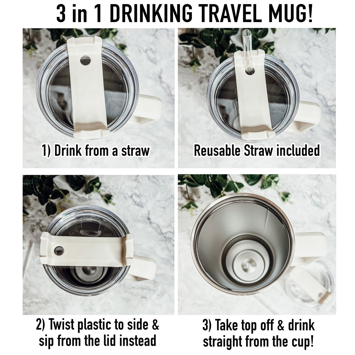 Just A Mom Raising Feral Children 40oz Insulated Travel Tumbler With Handle Stainless Steel