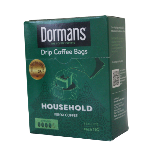Dormans household drip coffee bag 11g smooth kenyan coffee single serve box