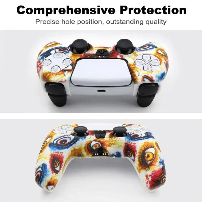 Soft Silicone Controller Cover for PS5 | Anti-Slip Protective Case with Camouflage Design