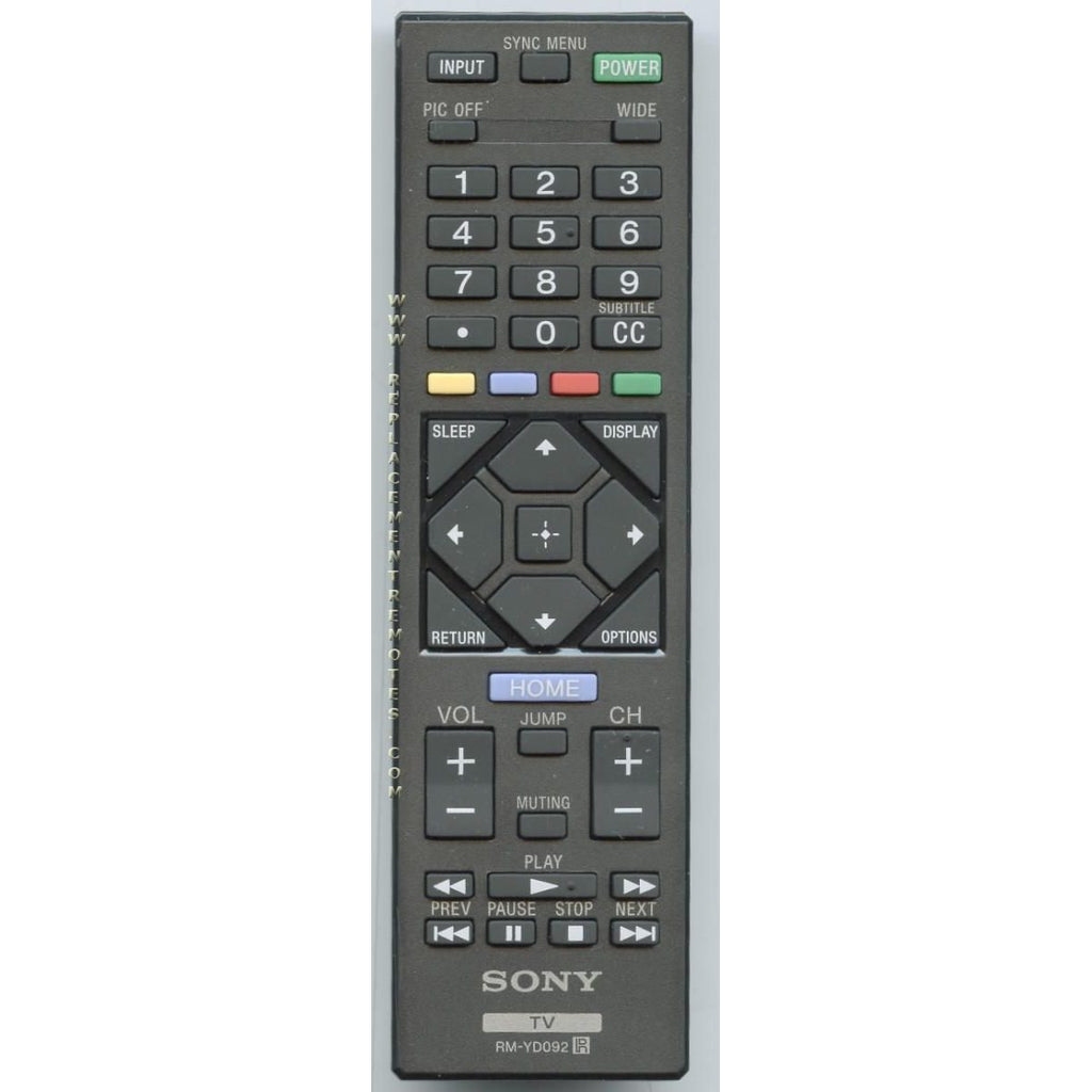 Sony RM-YD092 TV Remote Control - RMYD092