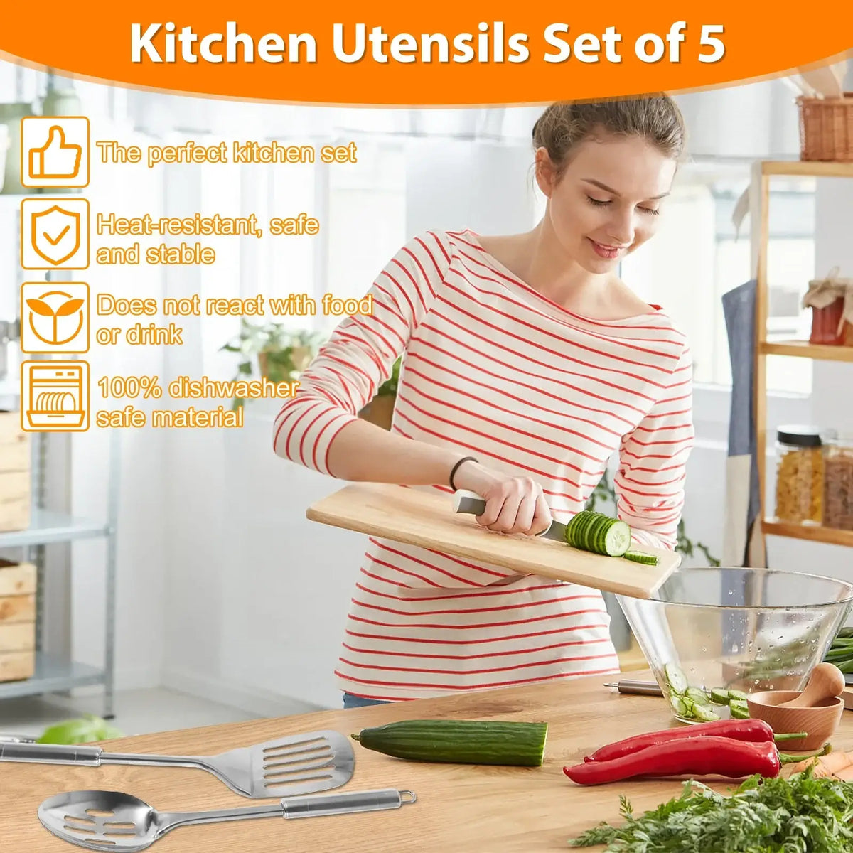 Stainless Steel Cooking Utensils Set