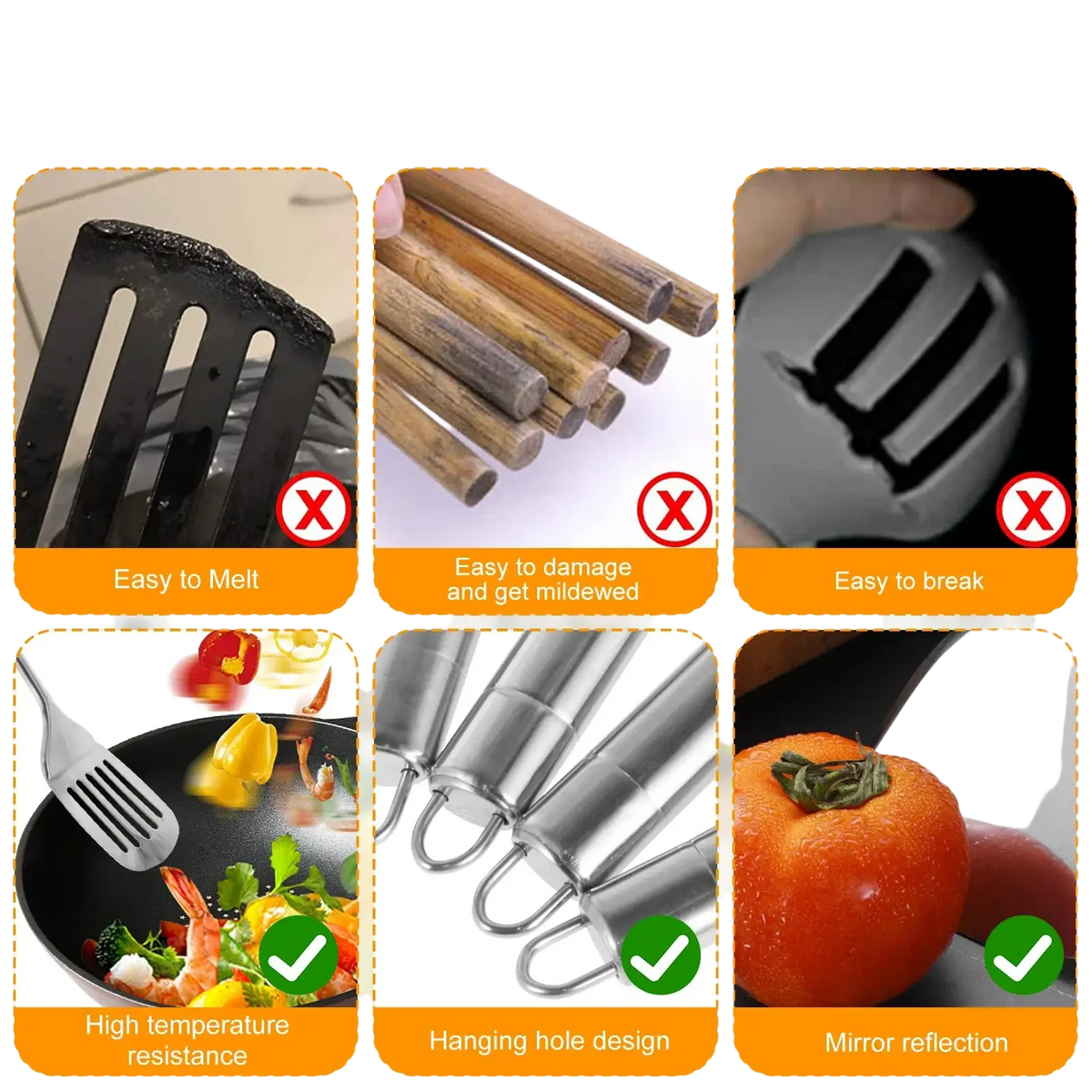 Stainless Steel Cooking Utensils Set