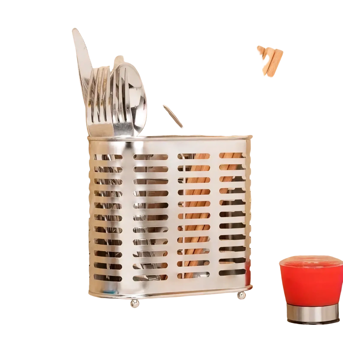 Stainless Steel Cutlery and Utensil Storage Rack