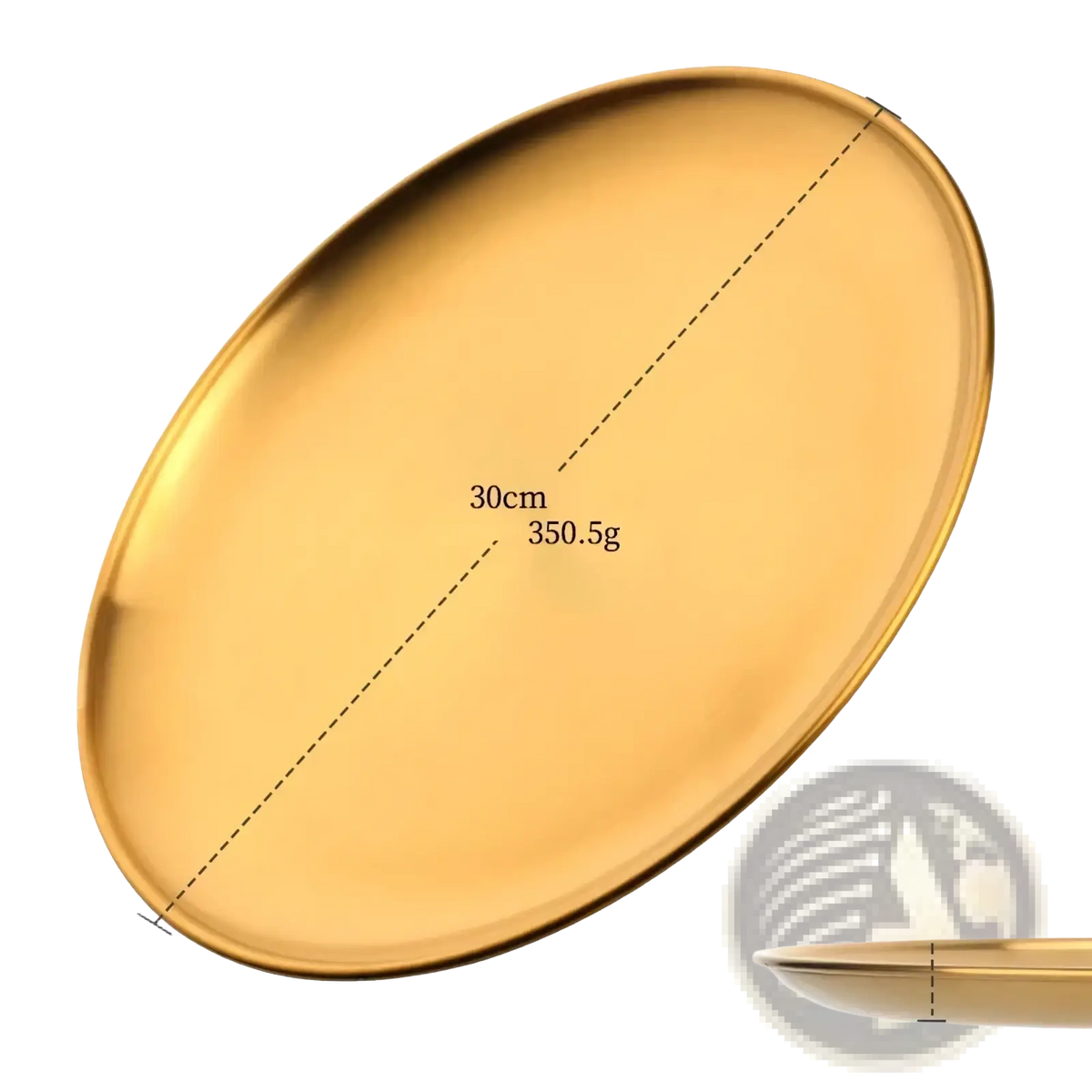 Stainless Steel Dinner Plate European Serving Dish