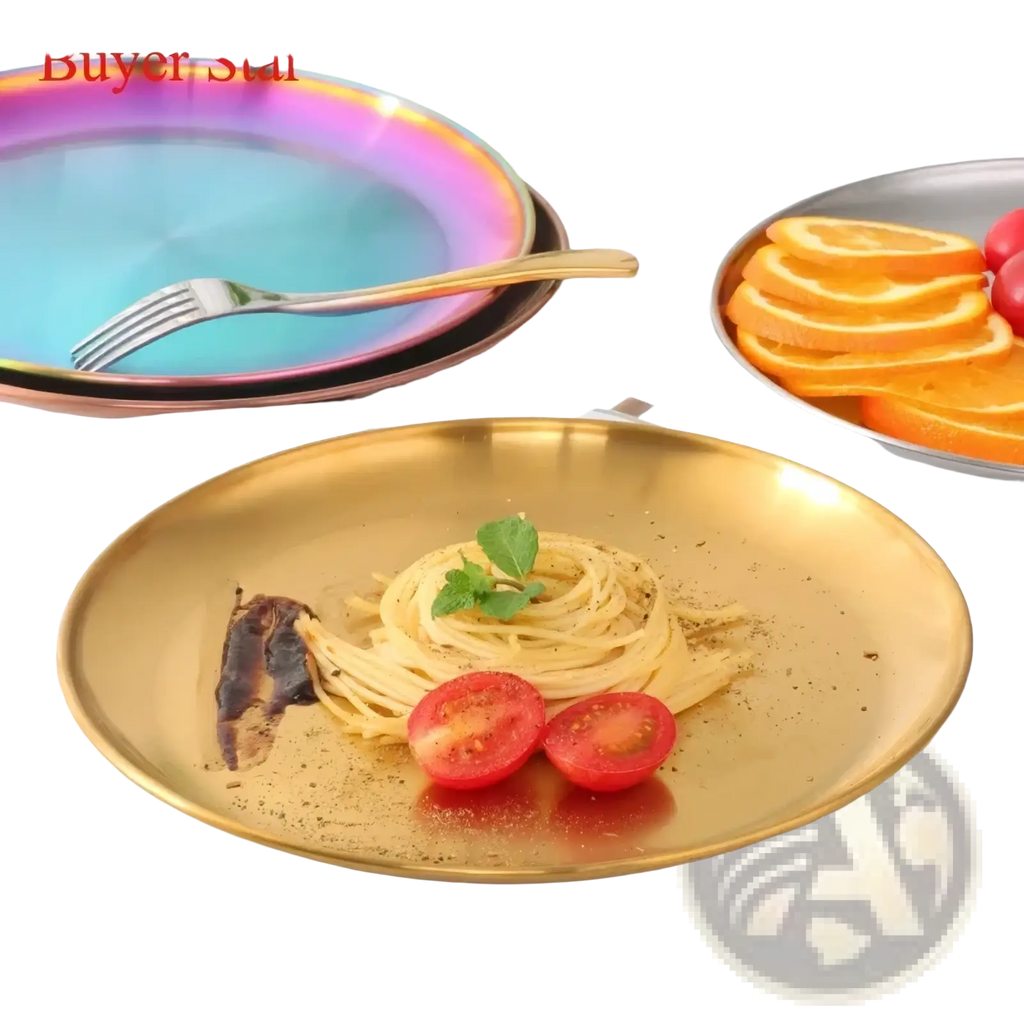 Stainless Steel Dinner Plate European Serving Dish