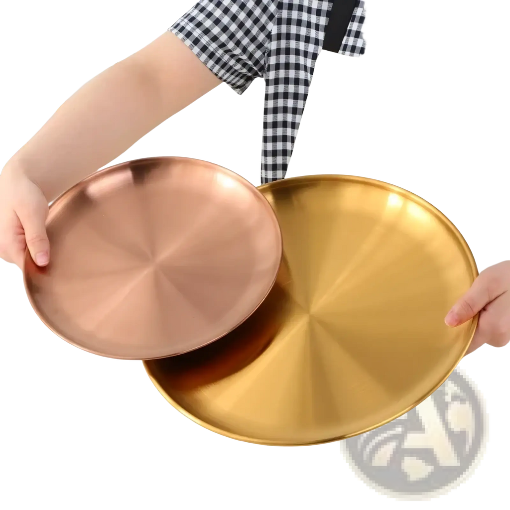 Stainless Steel Dinner Plate European Serving Dish