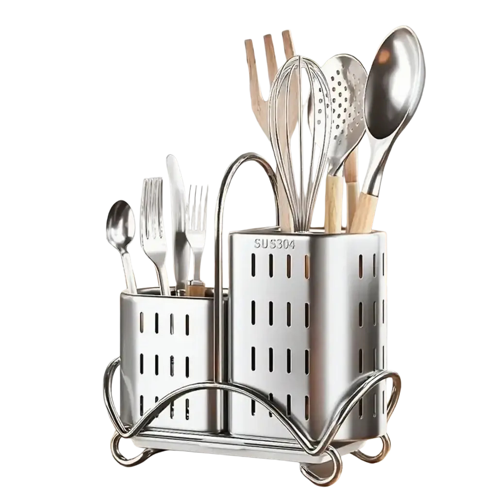 Stainless Steel Kitchen Utensil Holder Organiser