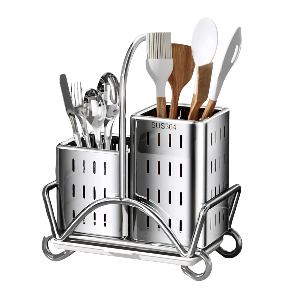 Stainless Steel Kitchen Utensil Holder Organiser