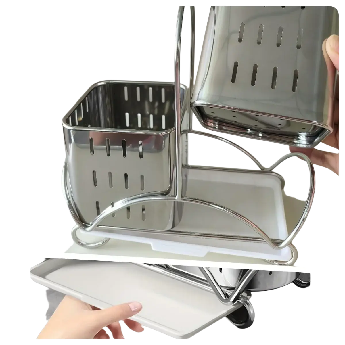 Stainless Steel Kitchen Utensil Holder Organiser