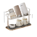 Stainless Steel Two-tier Mug and Cup Storage Rack