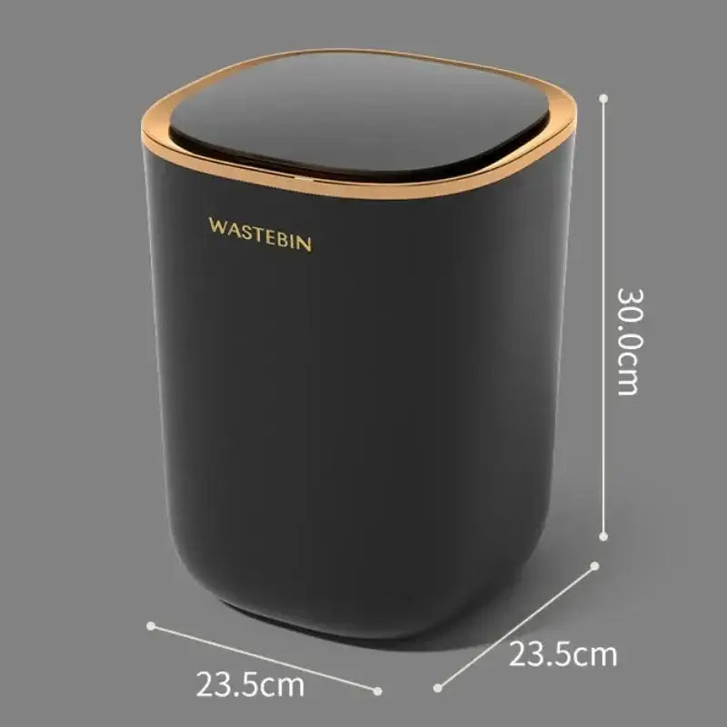 Teal & gold smart sensor luxury trash can kitchen dual compartment