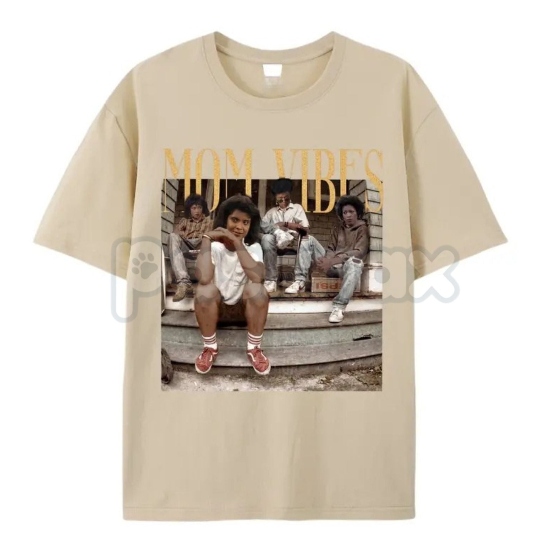 "Mom Vibes" Vintage 90s Nostalgia T-Shirt – Retro Aesthetic Mom Life Graphic Tee, Premium 100% Cotton Motherhood Gift Top, Soft Lived-In Heavyweight Throwback Style Shirt, Made in USA