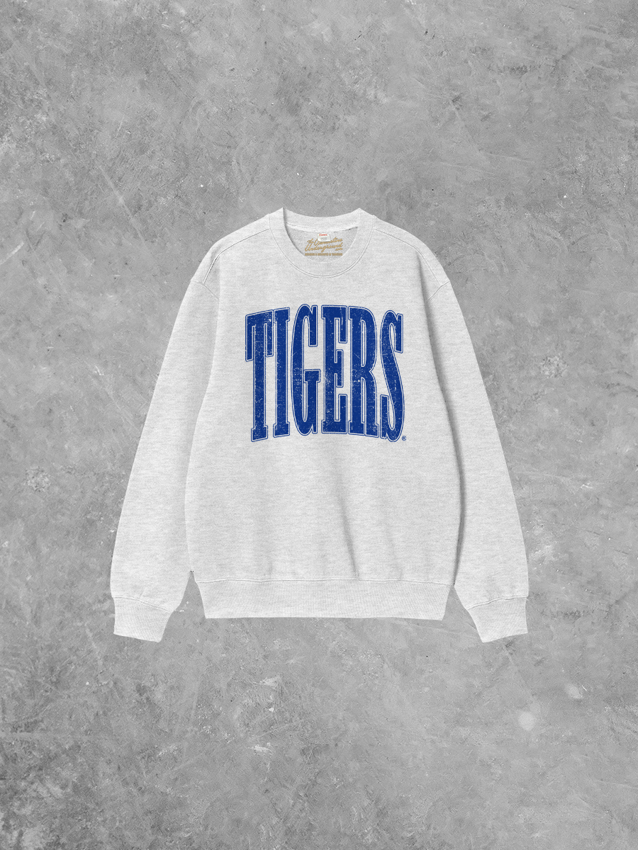 Underground Original Design: Memphis Tigers Block, Boxy Cotton Sweatshirt