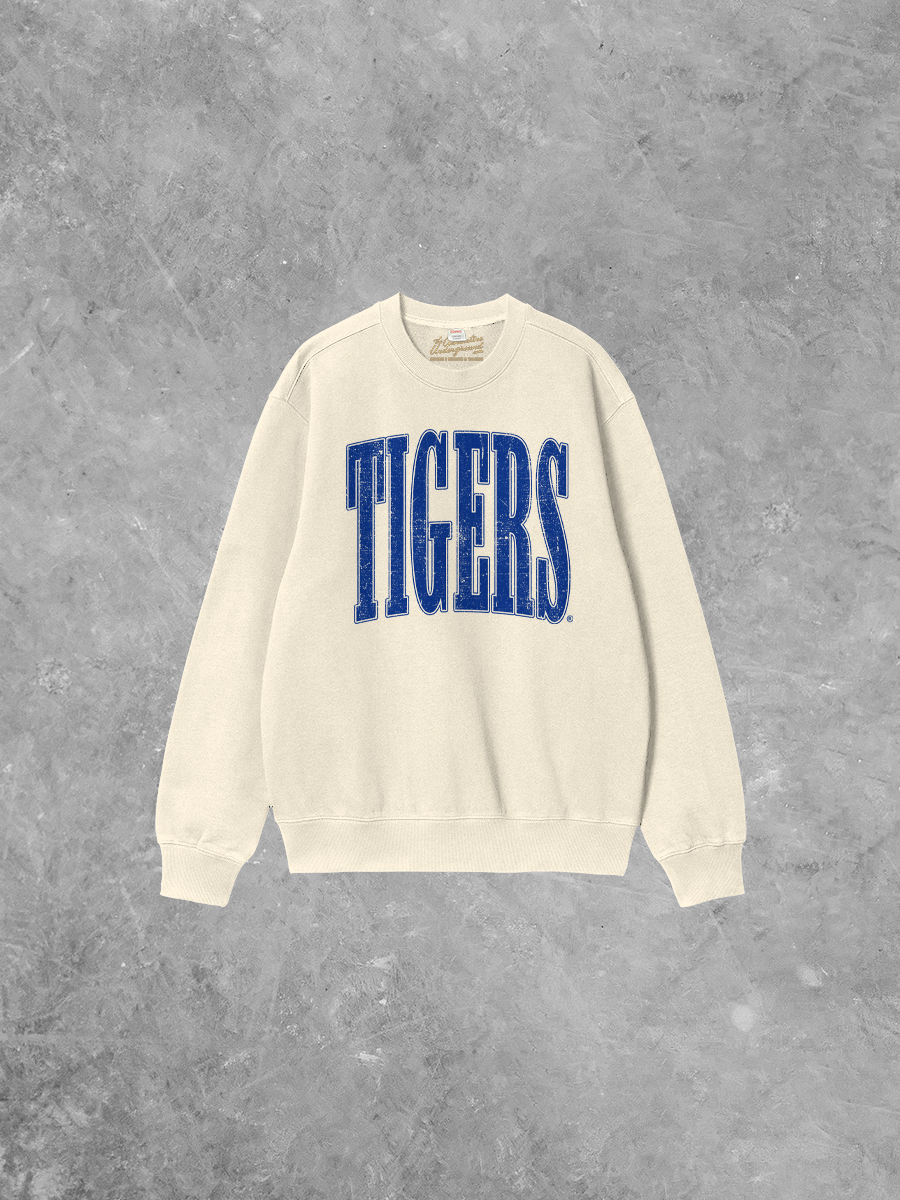 Underground Original Design: Memphis Tigers Block, Boxy Cotton Sweatshirt