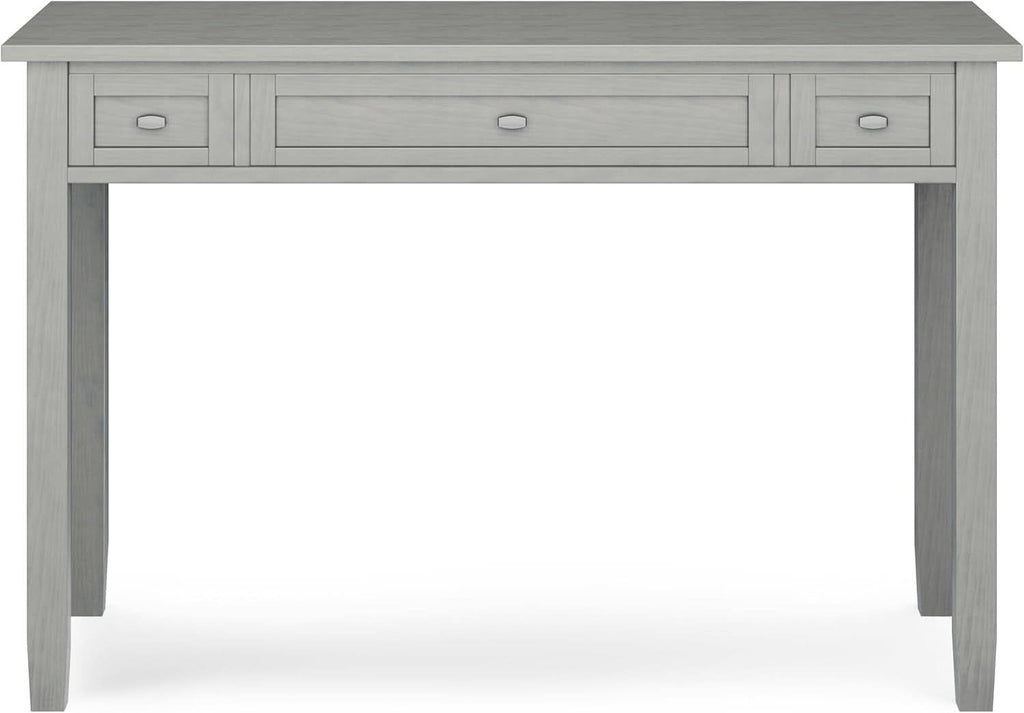 Transitional Solid Wood Writing Desk with Key Features