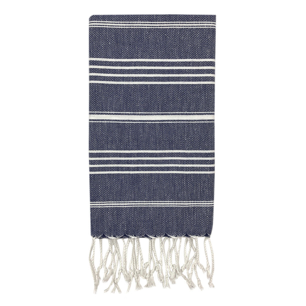 Turkish Cotton Hand Towel 36x22 Quick-Dry Absorbent Kitchen Bathroom With Fringe, 6 Colors