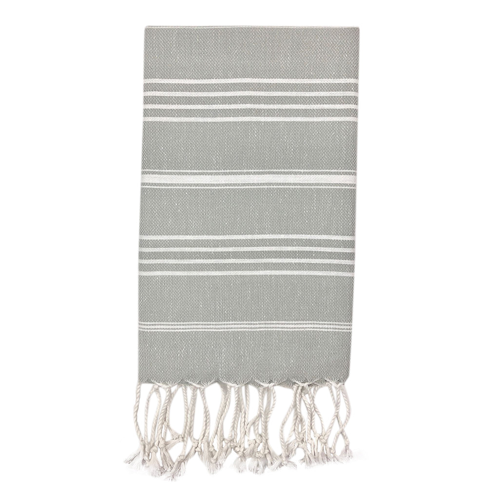 Turkish Cotton Hand Towel 36x22 Quick-Dry Absorbent Kitchen Bathroom With Fringe, 6 Colors