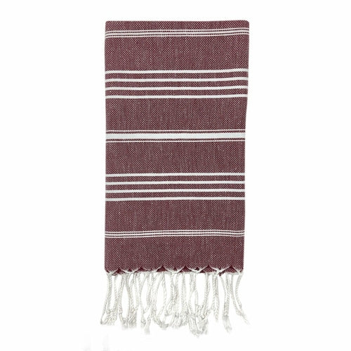 Turkish Cotton Hand Towel 36x22 Quick-Dry Absorbent Kitchen Bathroom With Fringe, 6 Colors
