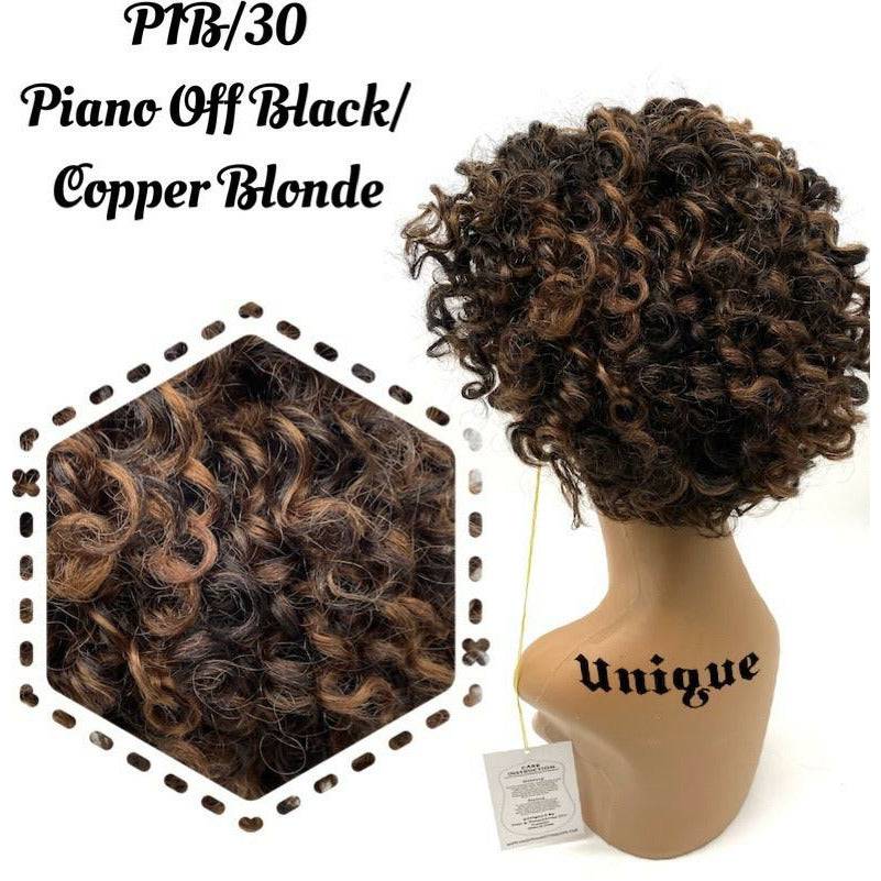 Unique 100% Human Hair Full Wig Style A3 - Choose Color
