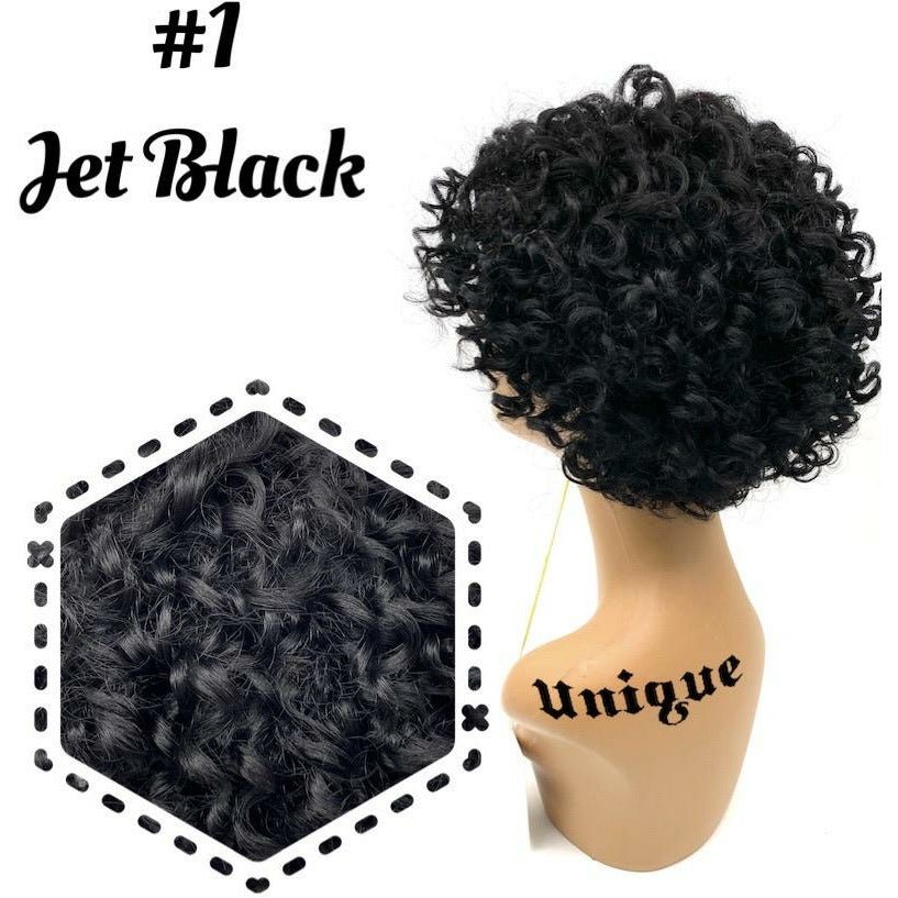 Unique 100% Human Hair Full Wig Style A3 - Choose Color