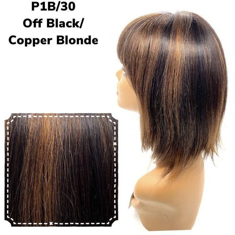 Unique's 100% Human Hair Full Wig Style A8 - Choose Color