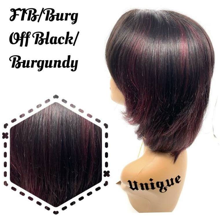 Unique 100% Human Hair Full Wig Style B1 New With Tags - Choose Color